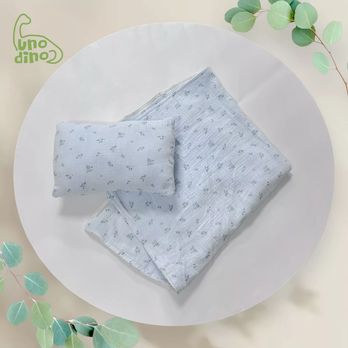幼幼午睡被(含枕) - 小青花